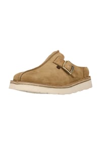 CLARKS® - Hausschuhe Solsbury Mule mit Stitch-down-Konstruktion - 5232 Dark Sand Suede