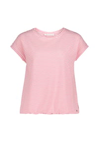 BETTY & CO - Casual-Shirt mit Gummizug - Dunkelblau/Weiß