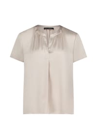 BETTY BARCLAY - Satin-Bluse kurzarm - Grau Beige