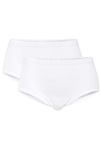 CALIDA - Damen Midi Slip, high waist, 2er-Pack Iconics - weiss