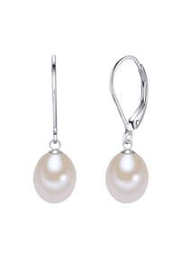 Luluandjane - Damen Ohrringe aus 925/- Sterling Silber in Silber mit Süßwasser-Zuchtperle - silber