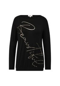 s.Oliver - Langarmshirt, U-Boot-Ausschnitt, für Damen - 99D1  GREY/BLACK