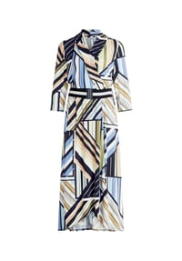 BETTY BARCLAY - Midikleid mit Volant - Blau/Grün