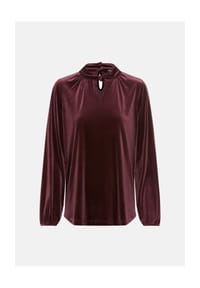 olsen - Shirt mit Tunika-Ausschnitt - Dark Wine
