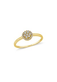 MONCARA - Damen Ring, 585er Gold, 24 Diamanten zus. ca. 0,15 Karat - Gelbgold