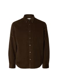 SELECTED - Cordhemd Regdanni, Regular, Langarm, Button-Down, für Herren - 187118 SILVER BIRC