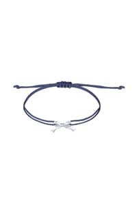 elli. - Armband Schleife Textilarmband 925 Silber - Gold
