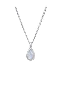 elli. PREMIUM - Halskette Tropfen Mondstein Elegant 925 Silber - Gold