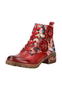 LAURA VITA® - Leder/Textil Stiefelette - Rot