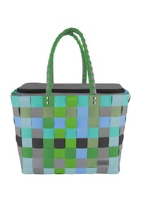 normani® - Flechtkorb mit großer Kühltasche - Anthrazit