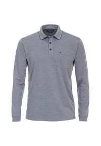 CASAMODA - Herren Polo-Shirt Langarm uni - 102 102 BLAU