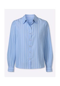 heine - Hemdbluse - eisblau-weiß-gestreift