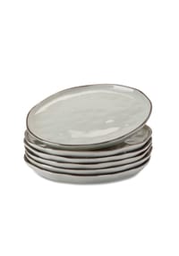 LOBERON Teller 6er Set Biarré grau - Tischgedeck - grau