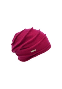 SEEBERGER - Wollbeanie, Emblem, für Damen - 26 BERRY RED