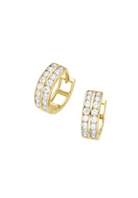 Luigi Merano® - Creolen mit Zirkonia in Kanalfassung, Gold 375 - gold