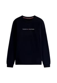 TOMMY HILFIGER - Original Loungewear-Oberteil "Track Top", Rippbündchen, für Herren - BDS BLACK