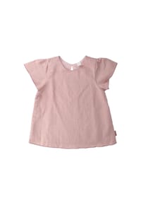 maximo® - GOTS MINI GIRL-Bluse Leinenoptik, kurzer Ärmel, Futter - marmorrosa