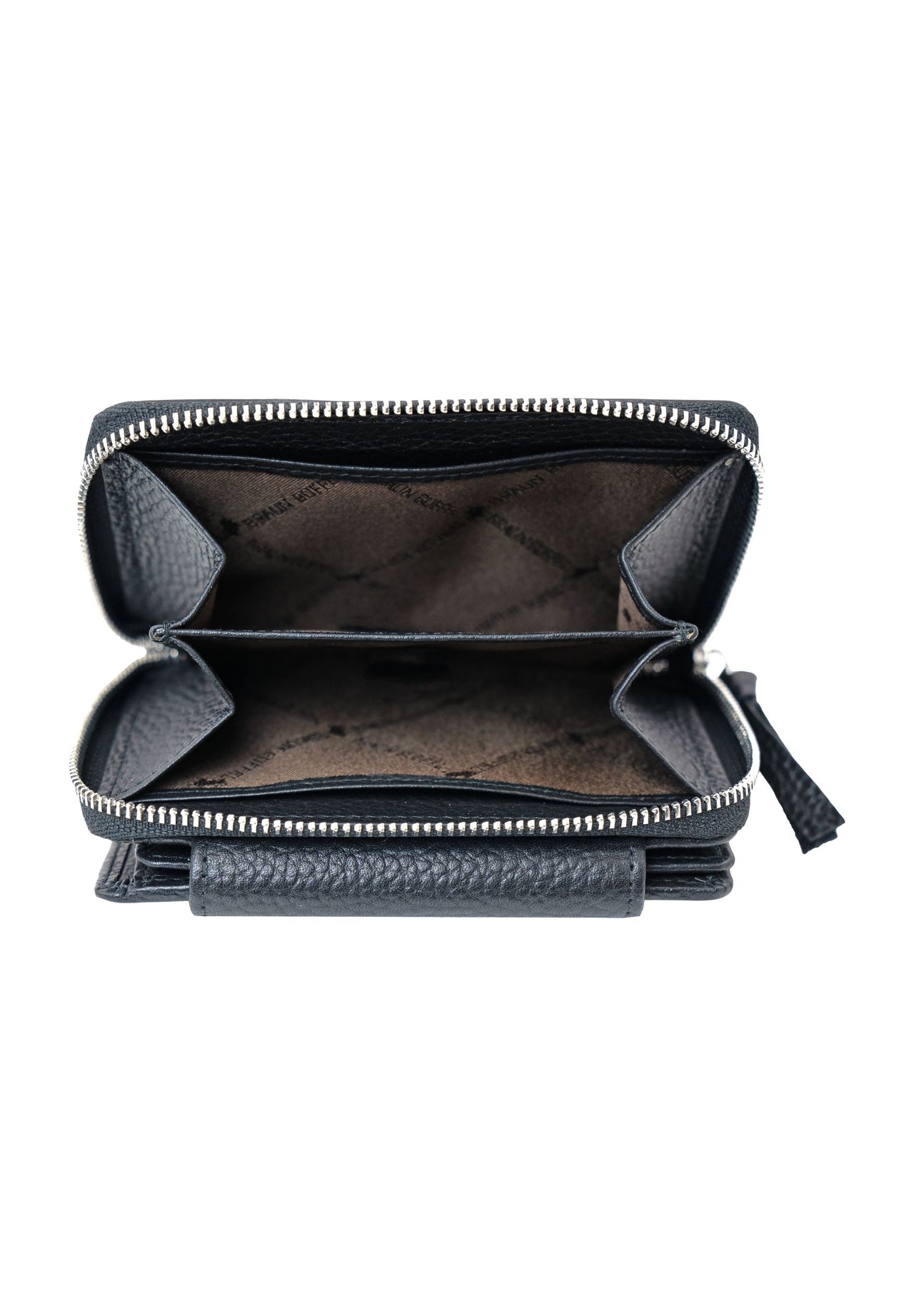 Braun Büffel Brieftasche, ReißVerschluss, Leder, FüR Damen, Schwarz, 99