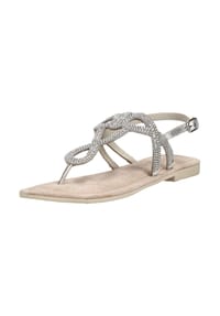LAZAMANI - Leder/Textil Sandalen - Pewter