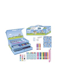 COFI - Bluey Schreibwaren- & Malset – Farbenfrohes Pastelfarben Set - Mehrfarbig 35x30x15 cm