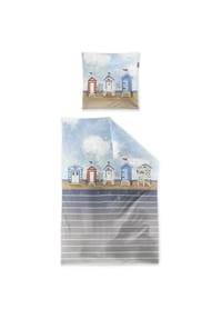 irisette® - Mako-Satin-Bettwäsche - BLAU