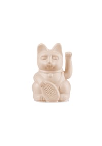 DONKEY - Winkekatze Lucky Cat Mini Maneki Neko, Ocker, 9.8 cm - Dunkelblau