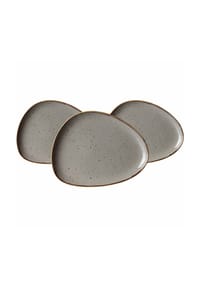Ritzenhoff & Breker Speiseteller Taste 31 x 24 cm 3er Set taupe - TASTE - taupe