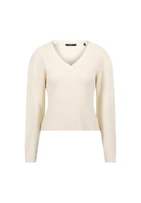 zero - Pullover mit Perlen - Eggnog