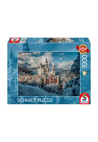 Schmidt - Bilderpuzzle "Winterliches Schloss Neuschwanstein", 1000 Teile - 