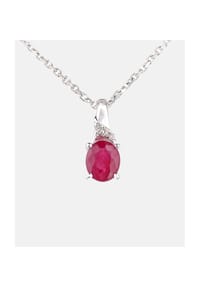 Diamant L'eternel - Kette mit Anhänger, mit 0.01 ct Diamant, 375 Weißgold - white gold