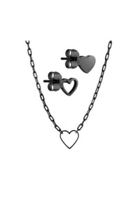 LIEBESKIND - Halskette & Ohrstecker Set - schwarz