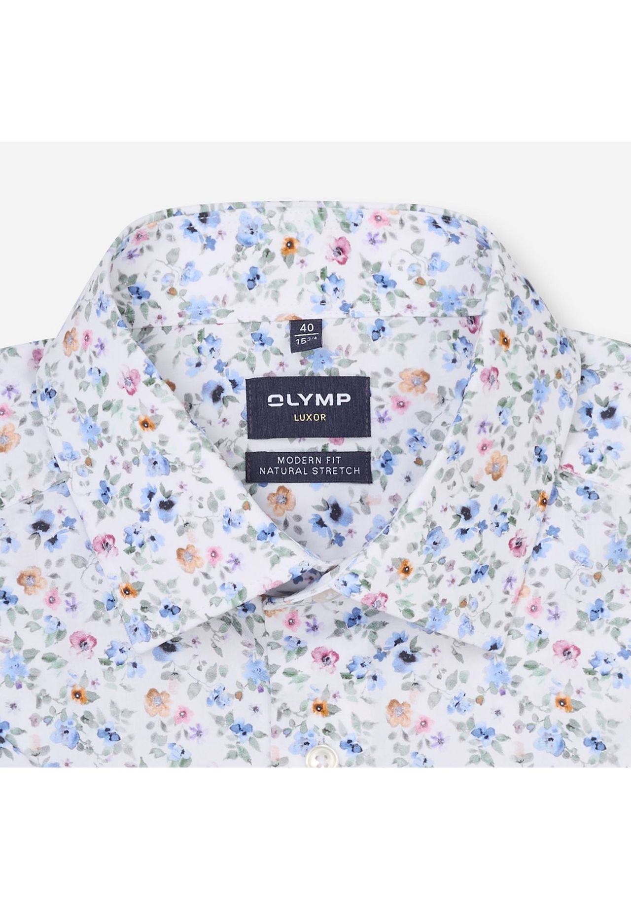 Olymp Freizeithemd Luxor, Modern Fit, Halbarm, Kent, FüR Herren, Weiß, 39