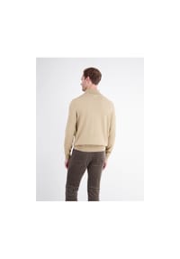 LERROS - Eleganter Strickpullover mit Rollkragen aus reiner Baumwolle - GRAVEL BEIGE MELANGE
