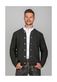 EDELNICE - Trachten Strickjacke Leo Dunkelgrau - grau