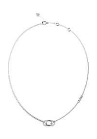 GUESS OH MY G - Damen Kette mit Anhänger, Edelstahl - WEISSGOLD