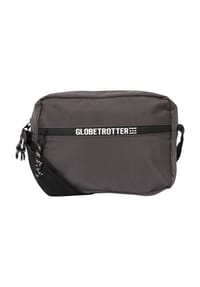 GLOBETROTTER JIMMY - Umhängetasche, Zweiwege-Reißverschluss, Label - BLACK
