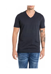 REPLAY - T-Shirt, Baumwolle, für Herren - 067 NIGHT BLUE...
