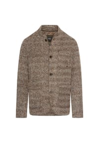 camel active - Melierte Jacke mit Stehkragen - Dunkelbraun