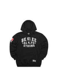 BENLEE™ - Herren Kapuzensweatshirt normale Passform LLANDDEW - Black/White