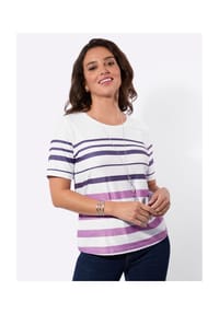 Witt - Ringelshirt - orchidee-weiß-geringelt