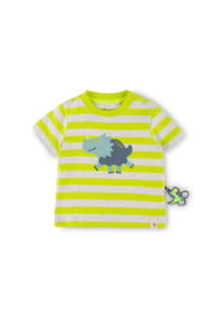 sigikid® - T-Shirt Sporty Dino ,  für Babys - neongelb/hellgrau