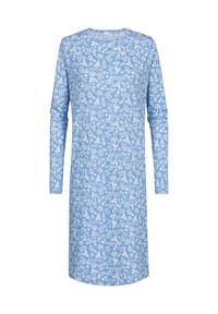 mey - Flower Meadow Sleepshirt, Langarm, Knielang, für Damen - 1116 BLUE SILK