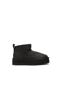 Kazar - Schneestiefel aus Leder mit niedrigem Schaft - Schwarz