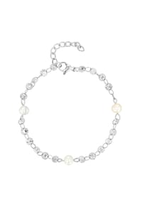 Adelia's - Damen Edelstahl Armband Perle 17 cm + 3 cm silberfarben mit schimmernder Süßwasserperle - gold