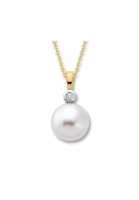 ONE ELEMENT Timeless Diamonds - Damen Schmuckset - Set mit Halskette 0.02 ct  Diamant-Brillant Anhänger aus 585 Gelbgold - gold