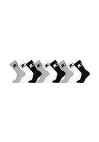 STARTER® - Unisex Socken, 9er Pack - Crew Socks, Logo, Baumwollmischung - Dunkelblau/Weiß/Grau