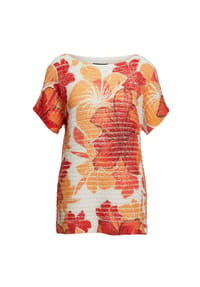 GOLDNER - Pullover - papaya / gemustert