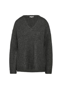 s.Oliver - Strickpullover, V-Ausschnitt, für Damen - 9898  GREY/BLACK
