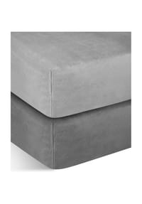 Aspero® - 2 Flanell-Spannbettlaken PERPIGNAN - Anthrazit