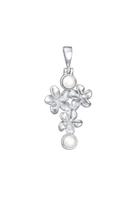 Nenalina - Anhänger Pendant Blumen Süßwasserzuchtperle 925 Silber - Silber